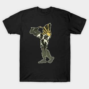 Bigfoot Playing Saxophone Nature T-Shirt